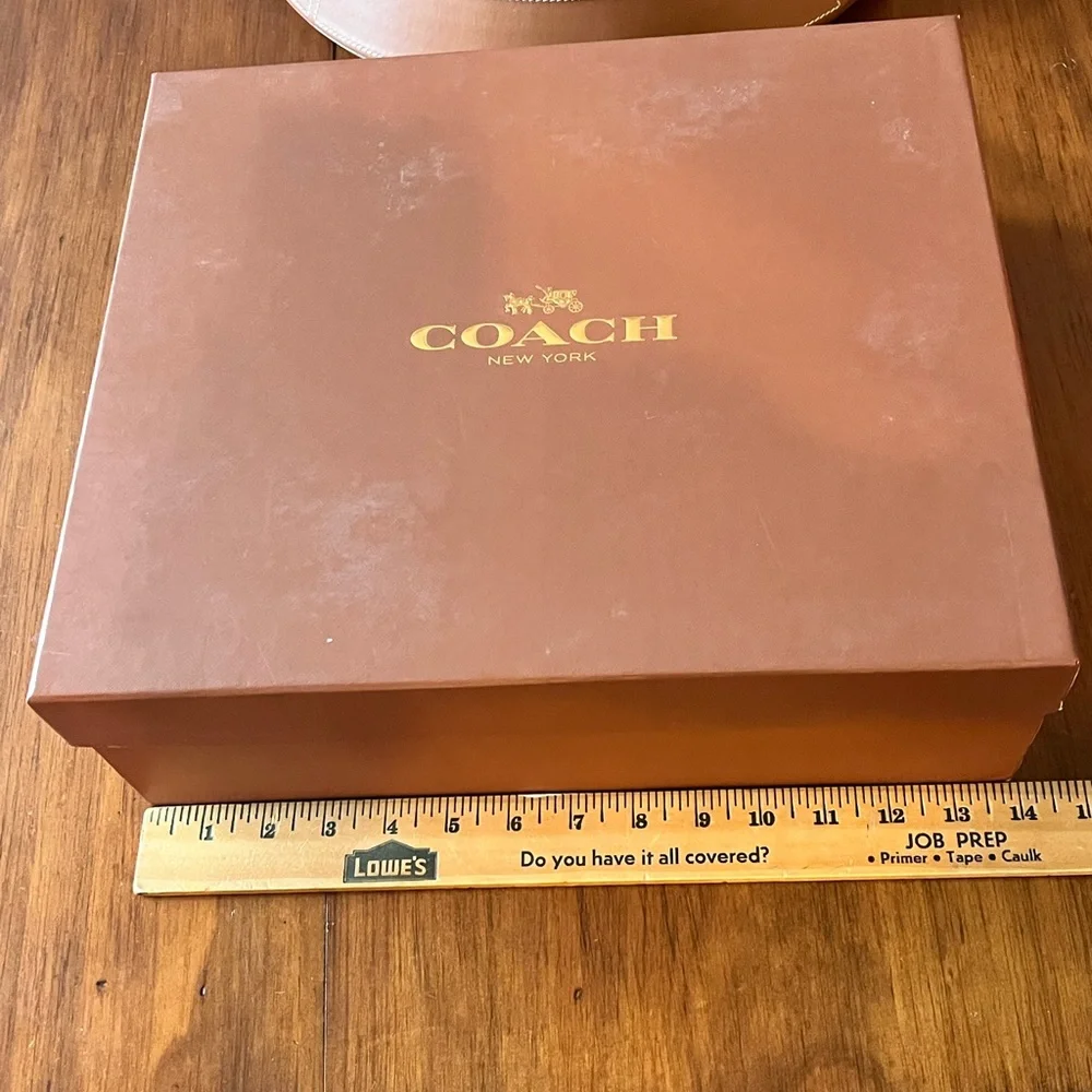 Coach New York Empty Heavy Duty shoe storage gift box brown
